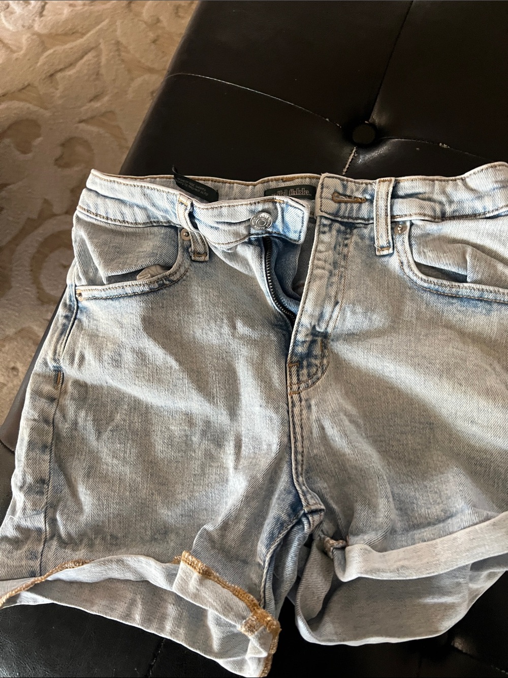 wild fable Light Wash Rolled Hem Denim Shorts